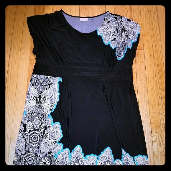 Black Stretch Knit Dress - Picture 1 of 4